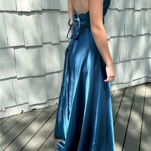 Smileven Women’s spaghetti straps, satin prom dress